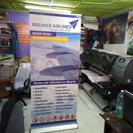 Broad base roll up banner printing in Nairobi